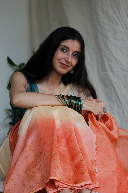 PADMA - Eco Printed Chanderi Silk Sari