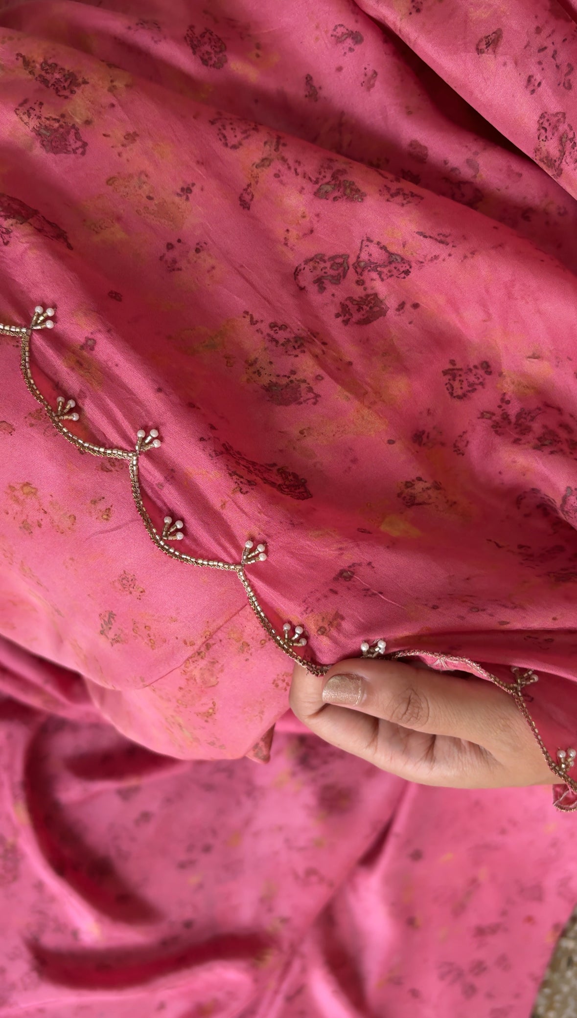 SARULI -  Hand Embroidered Habutai Silk Sari