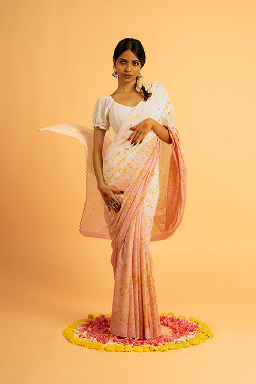 SARIKA Eco Printed Kota Cotton Sari